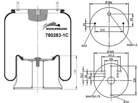 Wuhlermann 7802831C - FUELLE SUSPENSION PISTON METALICO